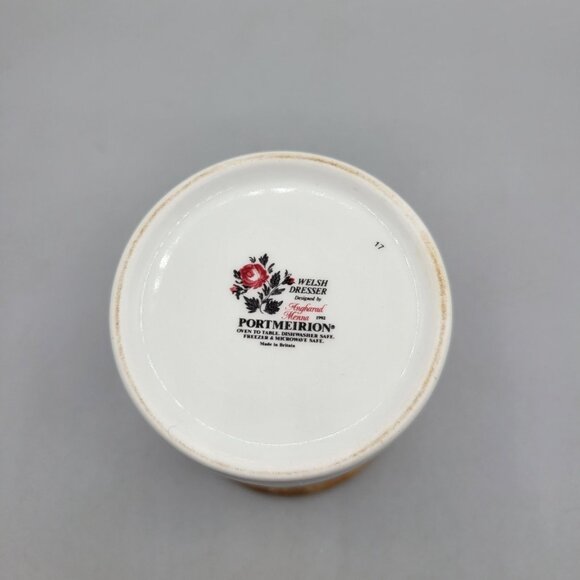 Portmeirion Welsh Dresser Hand-Painted Ceramic Jar With Wooden Lid Britain - Picture 7 of 8